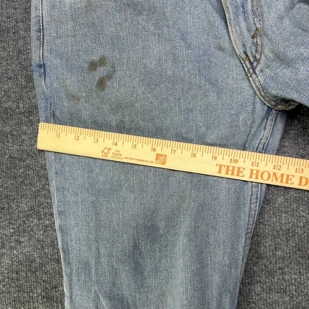 Levi's 550 Relaxed Fit Jeans Mens Light Blue Wash Denim Cotton Zip Fly - 33X32.5
